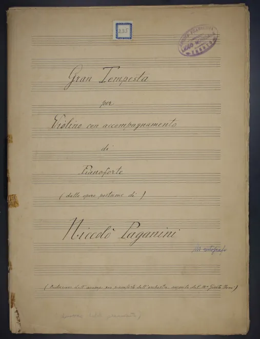 First page of La Tempesta
