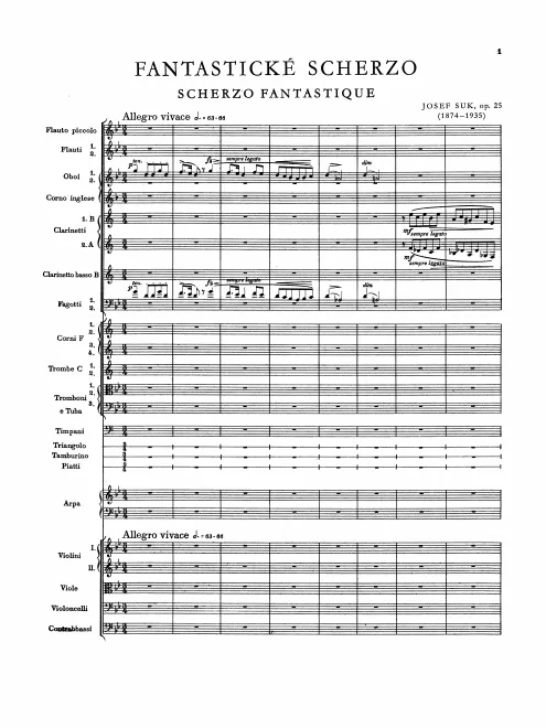 First page of Fantastickè Scherzo