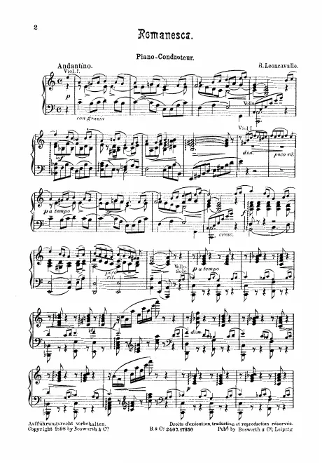 First page of Romanesca