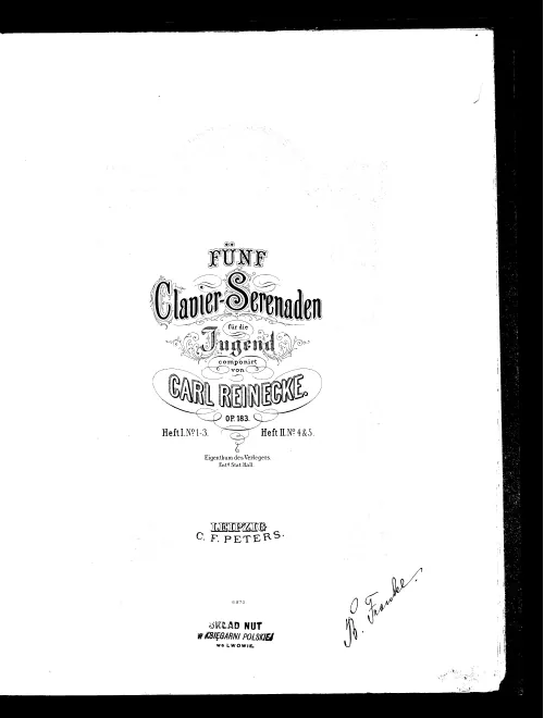 First page of Fünf Serenaden für die Jugend