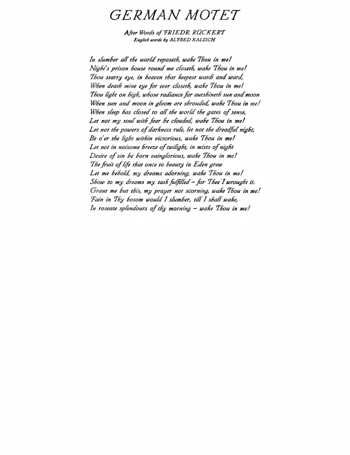 First page of Deutsche Motette