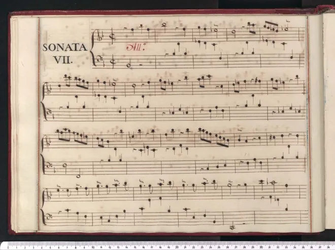 First page of Keyboard Sonata in B-flat major