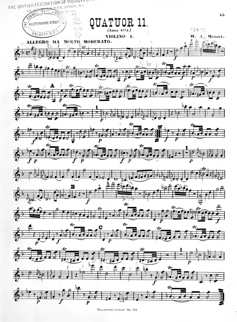 First page of String Quartet No.13