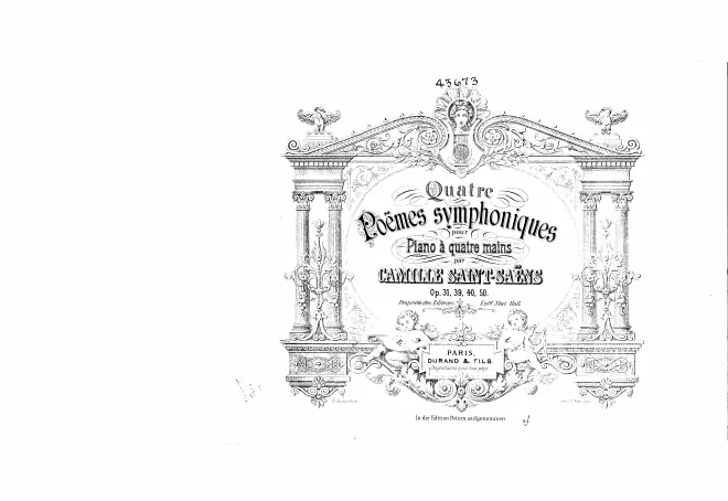 First page of 4 Poëmes symphoniques pour piano à quatre mains