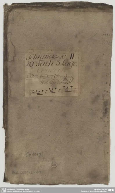 First page of Concerto for 2 Violins in C major