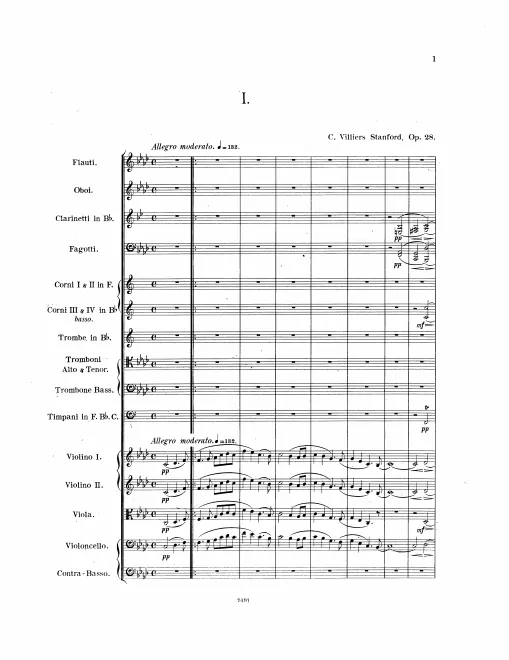 First page of Symphony No.3 'The Irish'