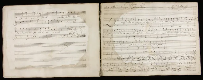 First page of Lungi dalla cagion ; Lontananza