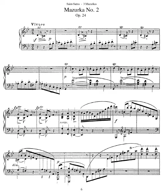First page of Mazurka in G minor