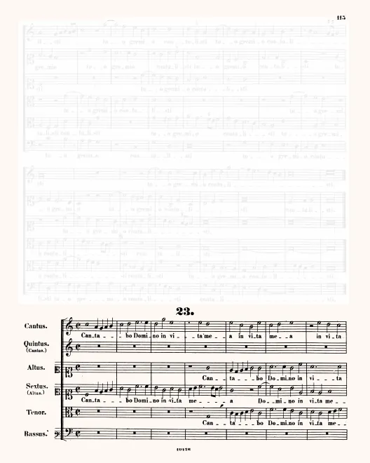 First page of Cantabo Domino in vita mea