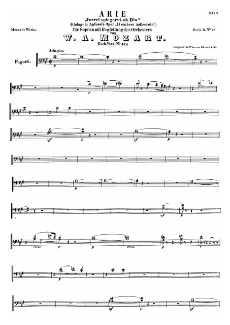 First page of Vorrei spiegarvi, o Dio