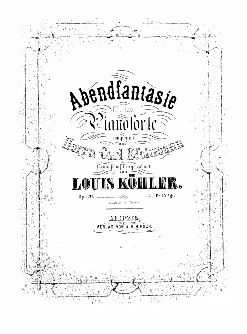 First page of Abendfantasie