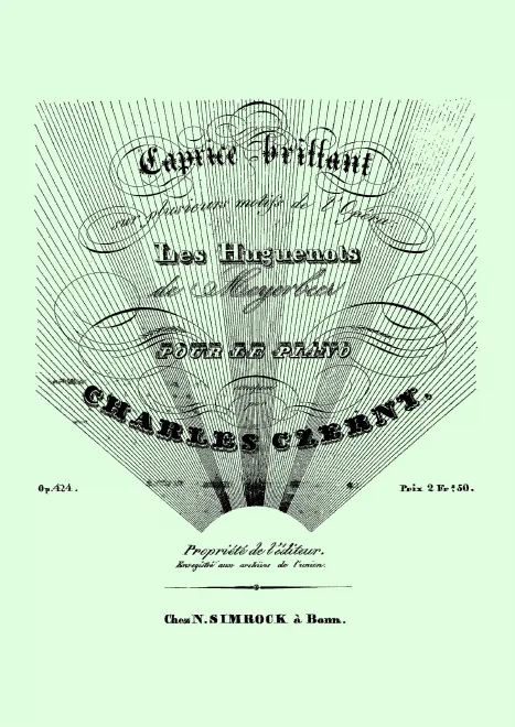 First page of Caprice Brillant sur motifs de l' Opéra 'Les Huguenots' de Meyerbeer