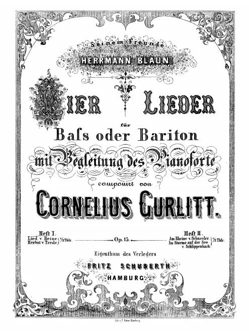 First page of 4 Lieder