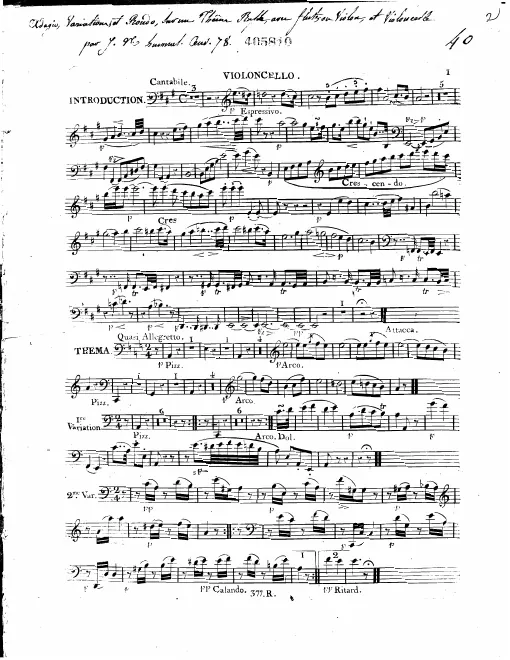 First page of Adagio, Variationen und Rondo über ein russisches Thema
