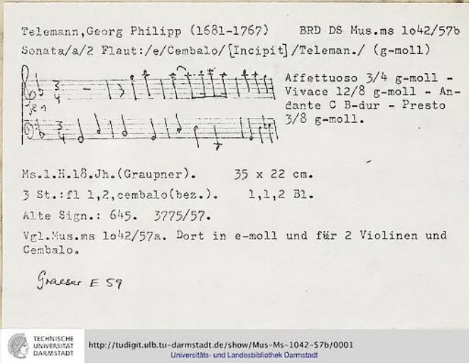 First page of Trio Sonata