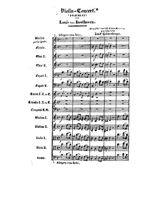 First page of Violin Concerto in C major