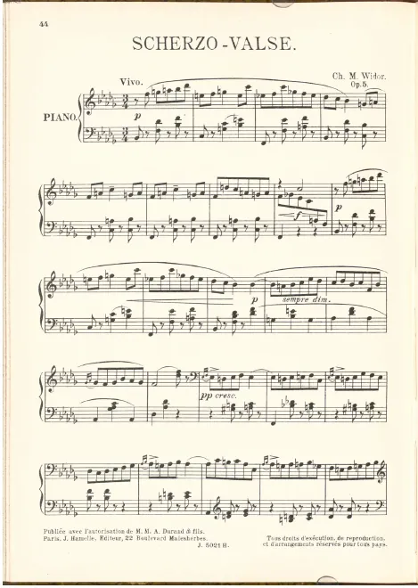 First page of Scherzo-valse, Op.5