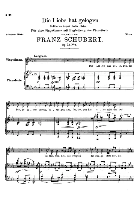 First page of Die Liebe hat gelogen