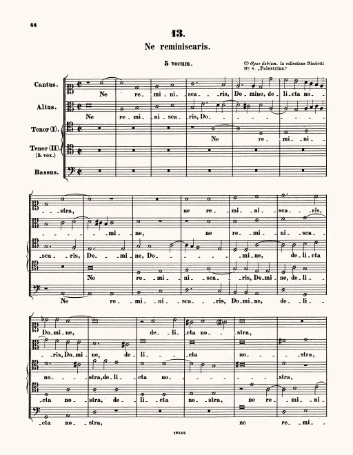 First page of Ne reminiscaris