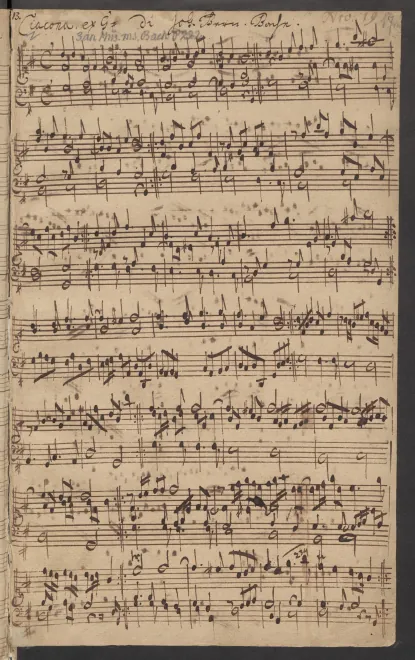 First page of Chaconne in G major, BWV Anh.84