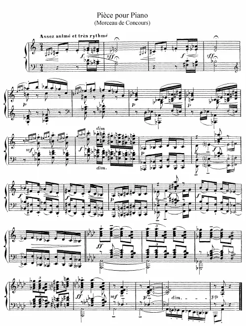 First page of Morceau de concours
