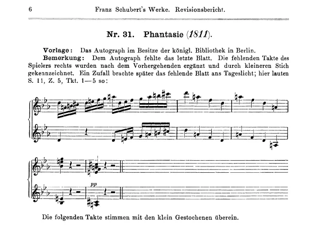 First page of Fantasy in G minor