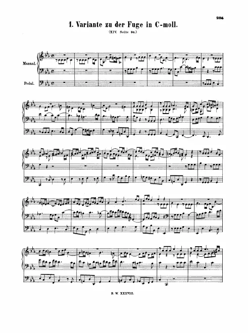 First page of Fugue on a Theme by Giovanni Legrenzi