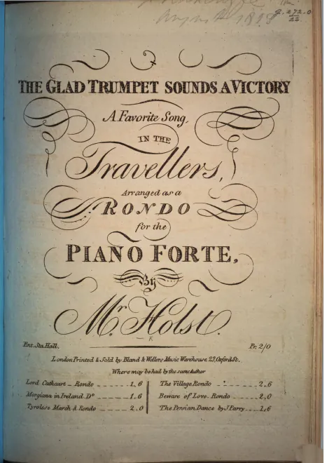 First page of Rondo on 'The glad trumpet sounds a victory'