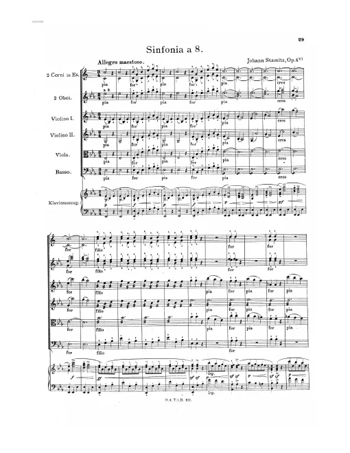 First page of Symphony in E-flat major