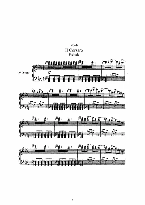 First page of Il corsaro