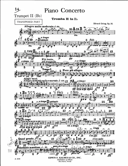 Trumpet 2 (B, transposed)