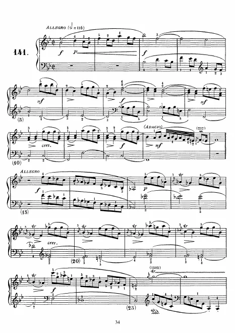 First page of Keyboard Sonata in B-flat major