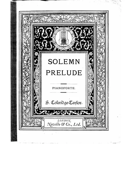 First page of Solemn Prelude, Op.40