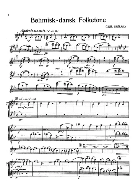 First page of Bøhmisk-Dansk Folketone