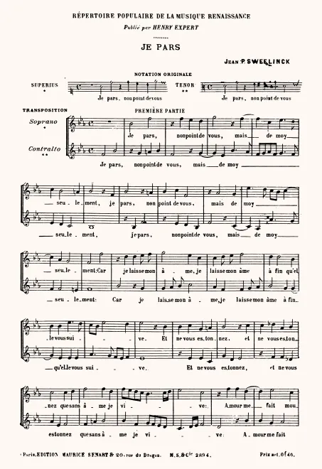 First page of Je pars, non point de vous