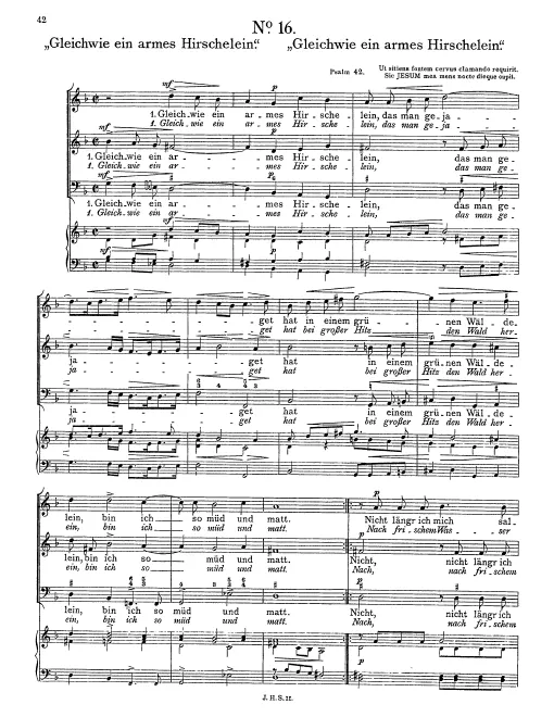 First page of Gleichwie ein armes Hirschelein