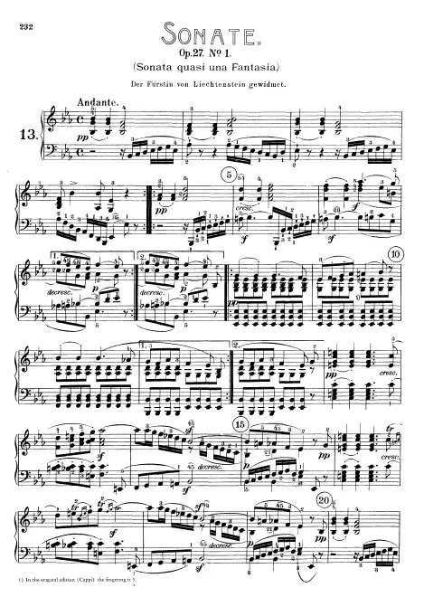 First page of Piano Sonata No.13