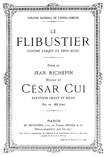 First page of Le flibustier