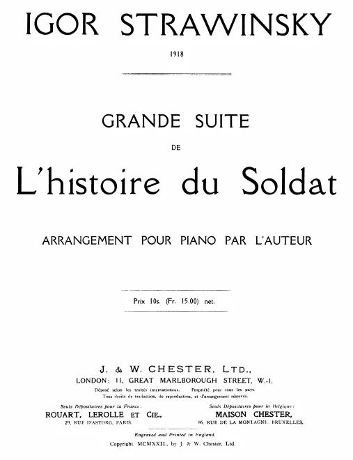 First page of L'histoire du soldat