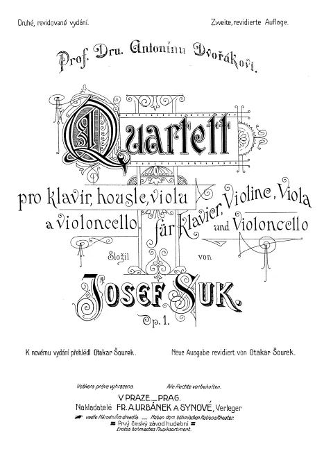 First page of Piano Quartet