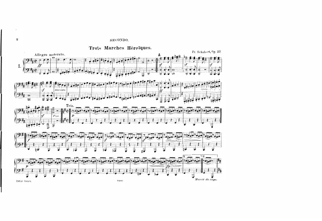 First page of Märsche für Pianoforte zu vier Händen