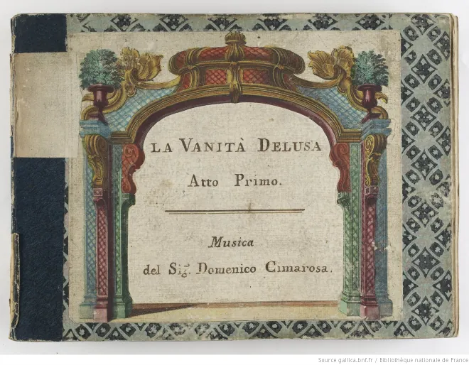 First page of La vanità delusa ; Il Mercato di Malmantile