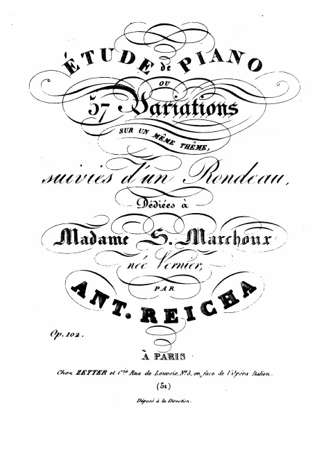 First page of Etude ou 57 variations