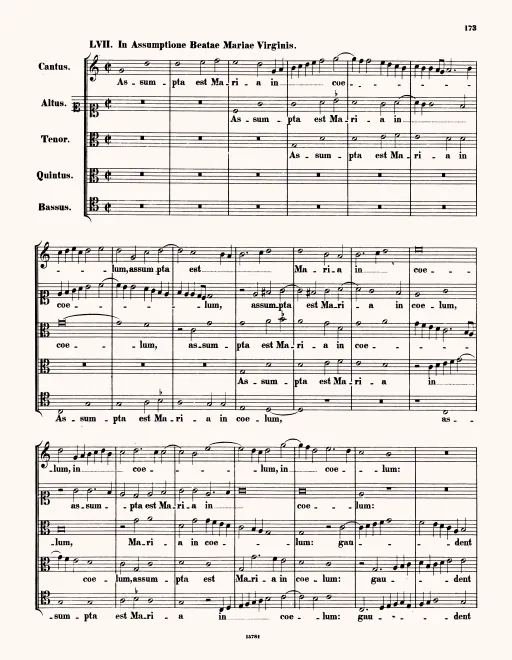 First page of Assumpta est Maria