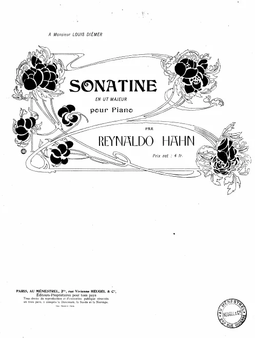 First page of Sonatina for piano