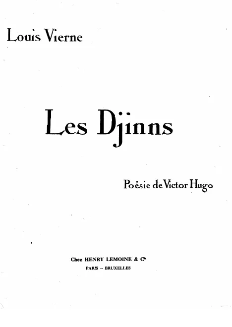 First page of Les Djinns
