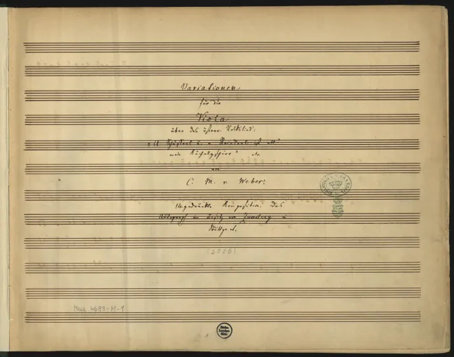 First page of 6 Variations on 'A Schüsserl und a Rein'dl'