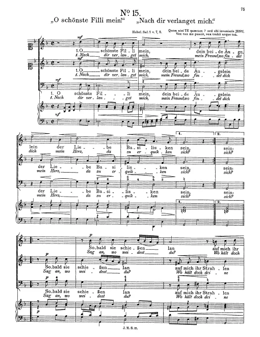 First page of O schönste Filli mein!