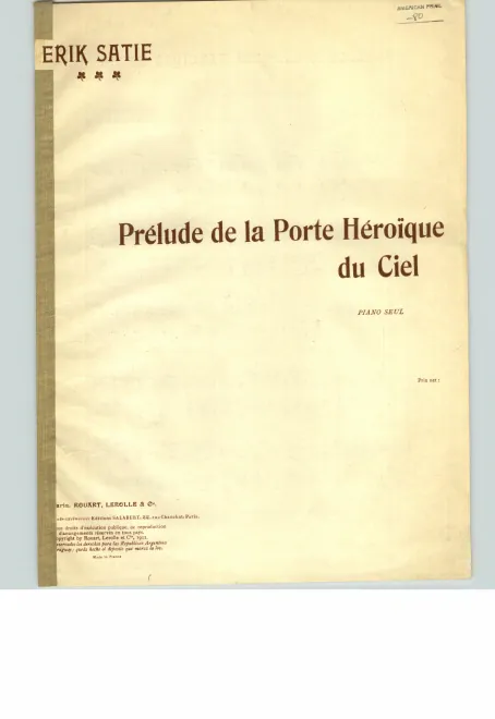 First page of Prélude de la porte héroïque du ciel