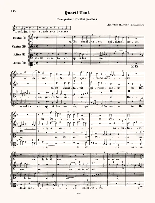 First page of Magnificat quarti toni